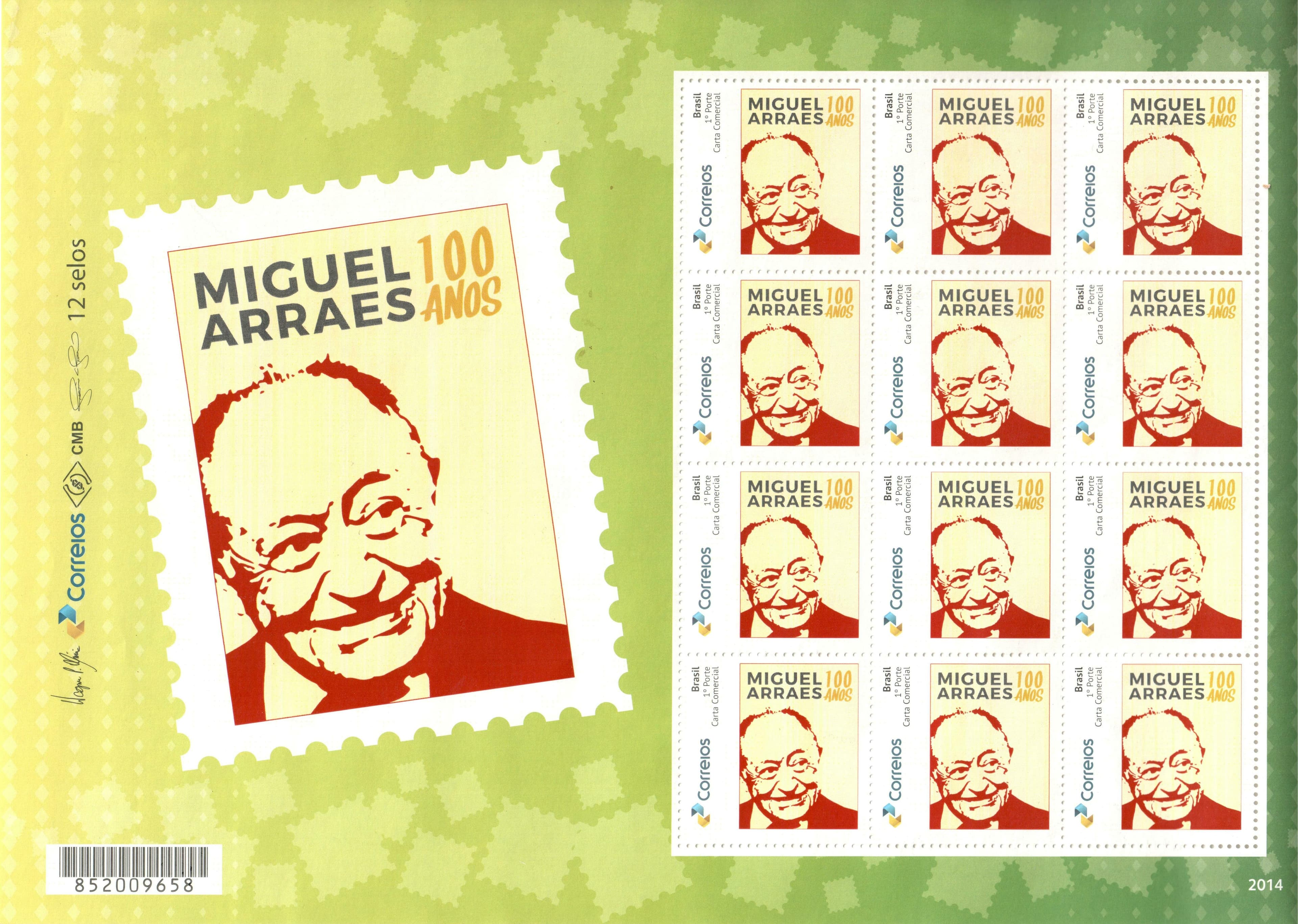 Selo comemorativo dos 100 anos de Miguel Arraes - Preview