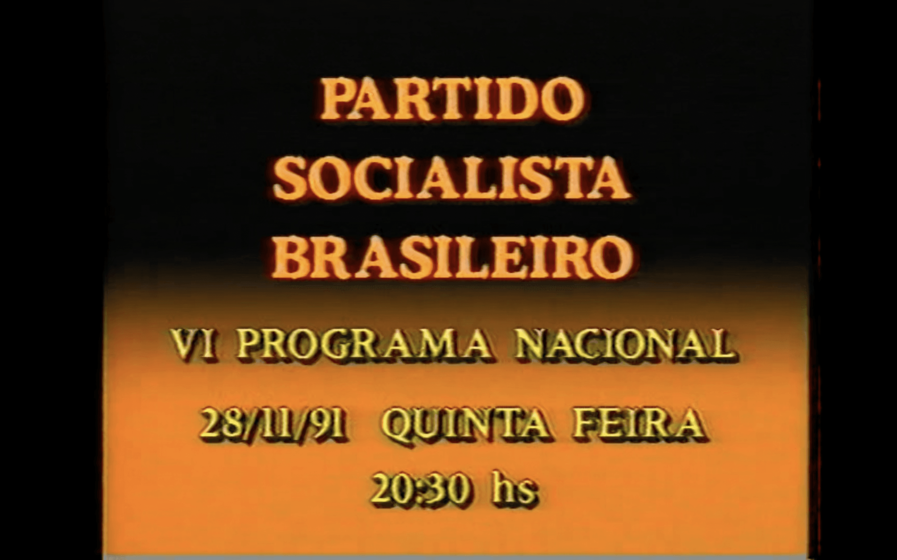 Programa Partidário 1991 - 2º Semestre