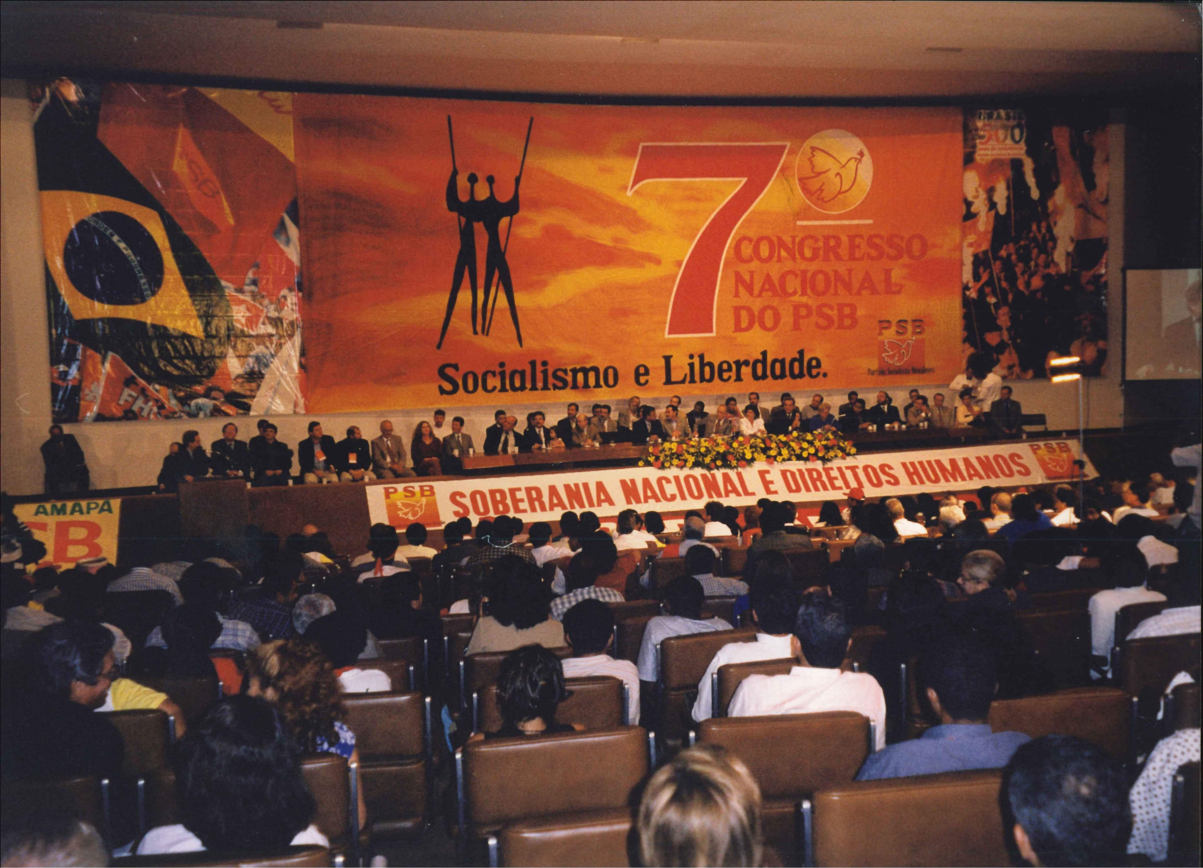 VII Congresso Nacional do PSB - Plenário e Mesa da abertura do 7 Congresso.