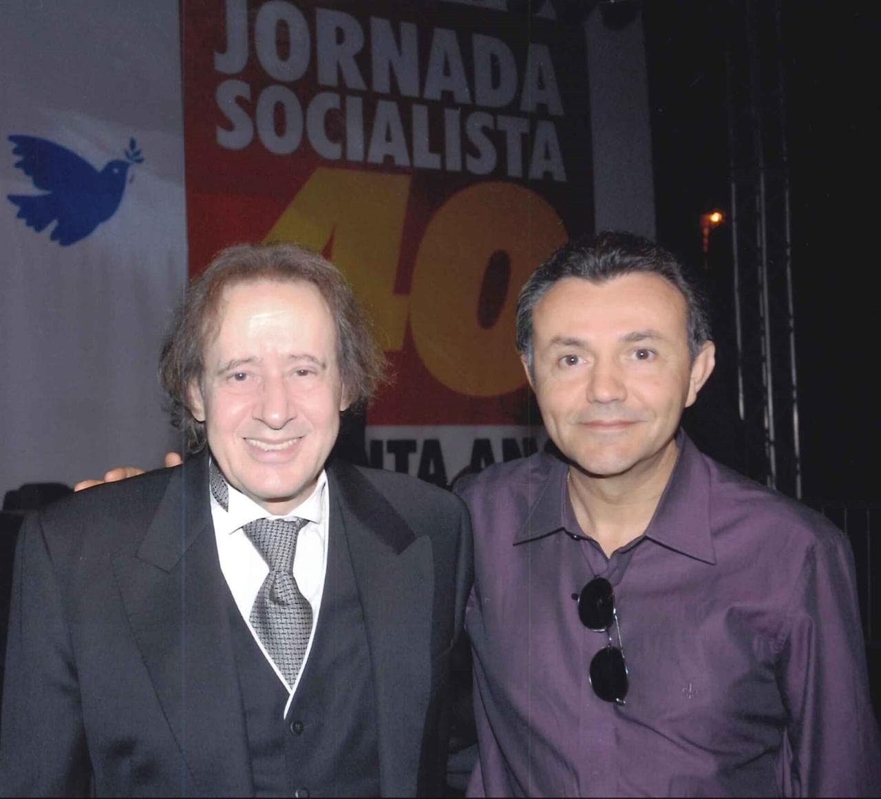 Arthur Moreira Lima e Carlos Siqueira. O pianista se apresentou no evento de 60 anos de PSB em 2007.