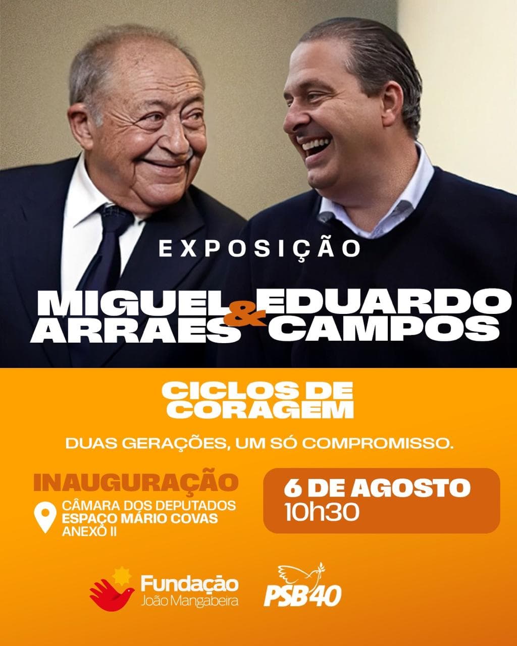 Exposição Ciclos de Coragem: duas gerações, um só compromisso
