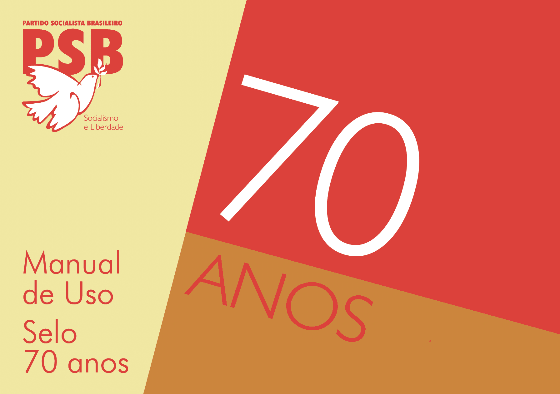 Logo comemorativa: 70 anos do PSB