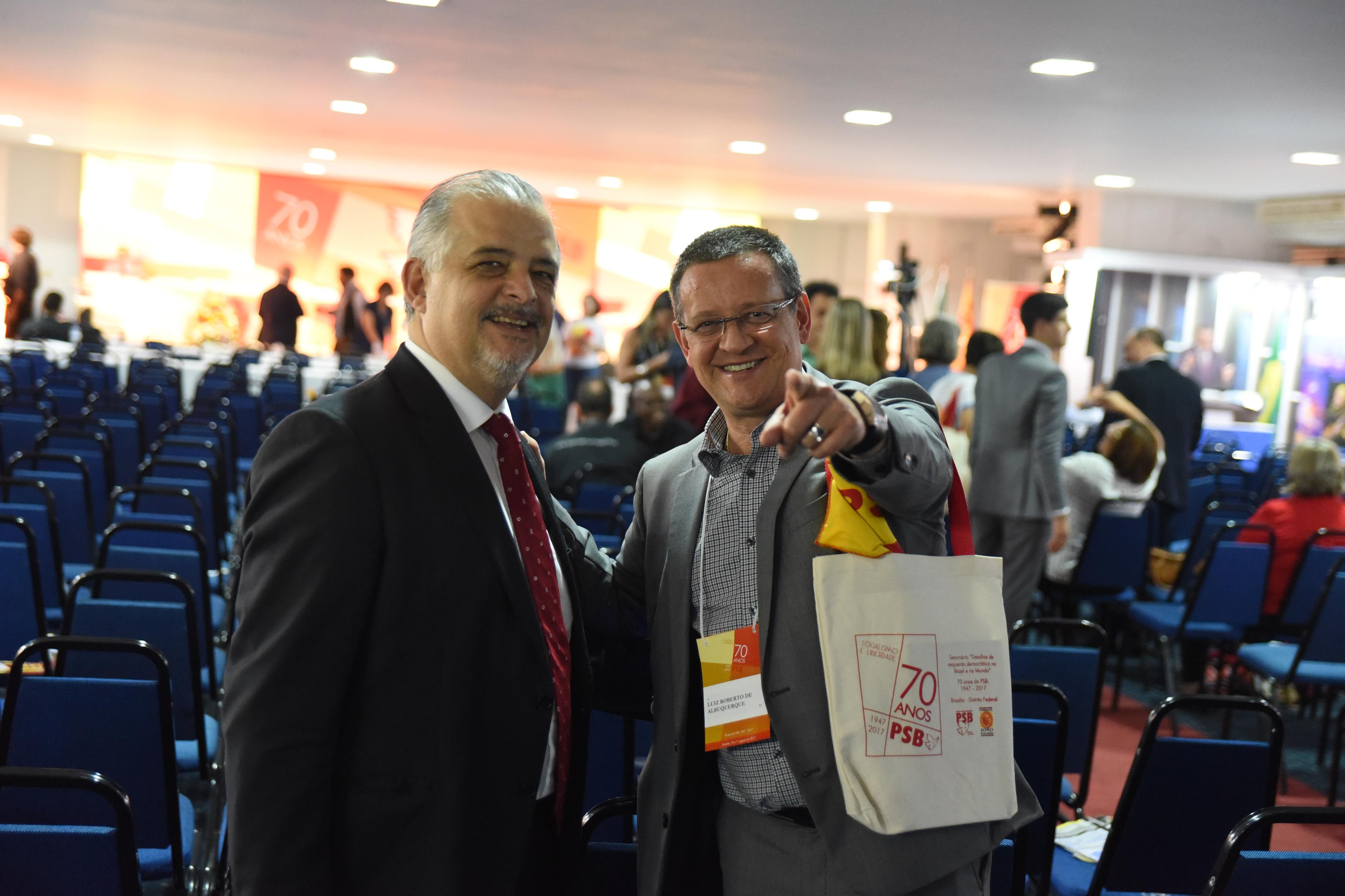 Márcio França e Beto em PSB 70 anos